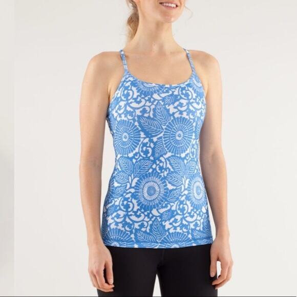 Lululemon Power Y Tank in Beachy Floral. - Picture 1 of 8
